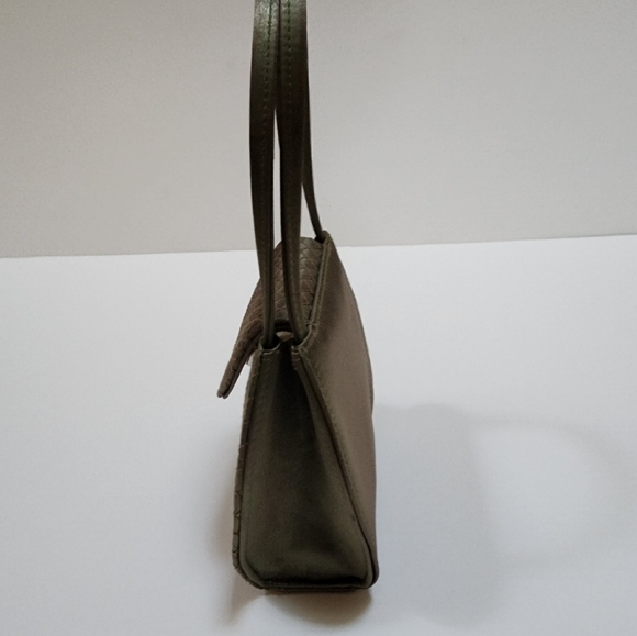 VINTAGE 1990s LIZ CLAIBORNE TAUPE HAND CARRY EVENING BAG NWOT MINT CONDITION - Picture 3 of 11